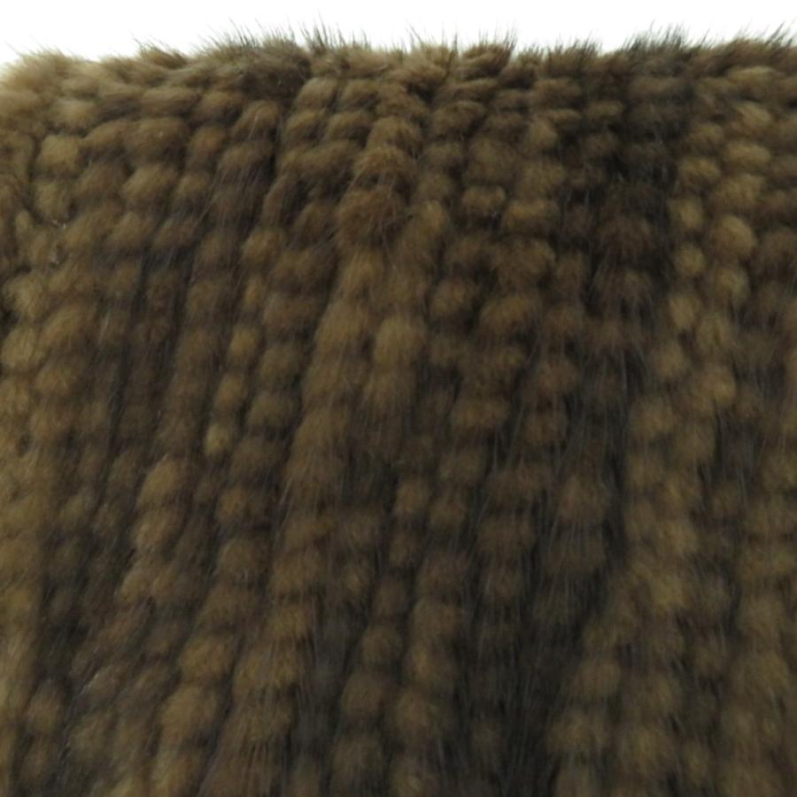 マフラー Lucifer リュシファー ミンクファー ストール  ブラウン フリンジ付き |  | 03