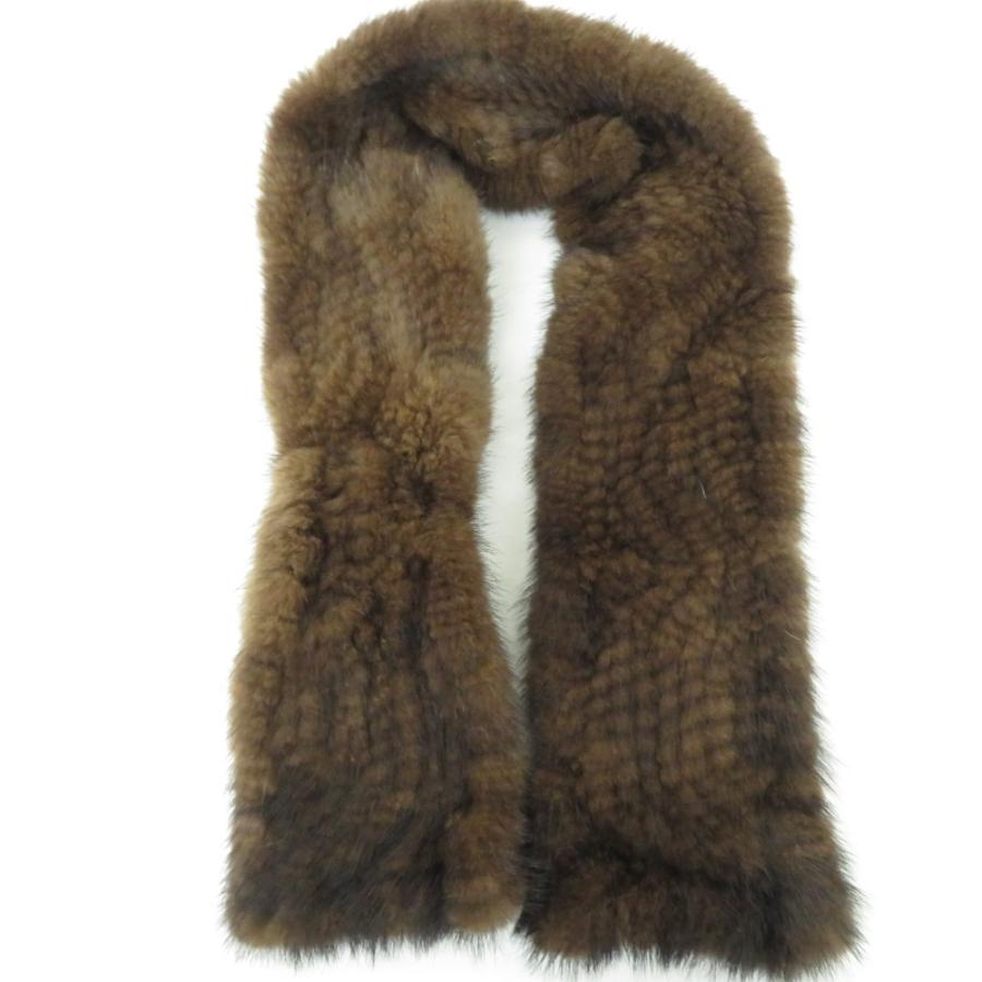 マフラー 高級ミンク ブラウン ふわふわ 毛皮ストール ループ付き |  | 03