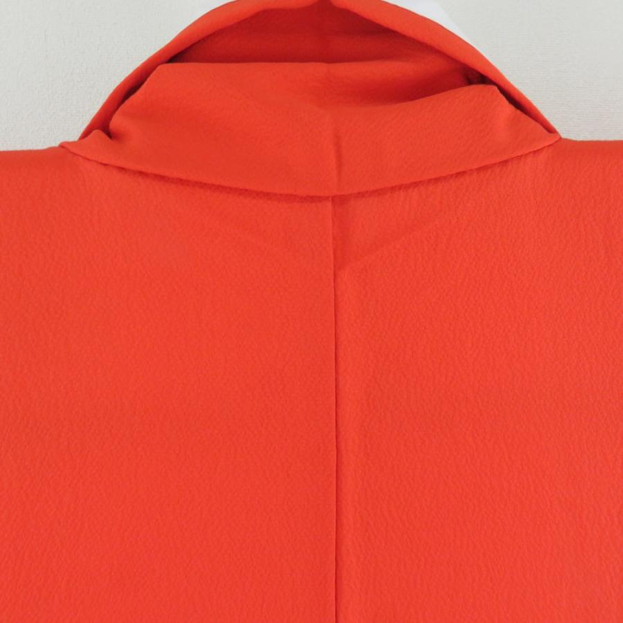 訪問着 箔 花蝶丸文様 橙色 袷 広衿 正絹 紋なし フォーマル 仕立て上がり着物 身丈164cm |  | 04