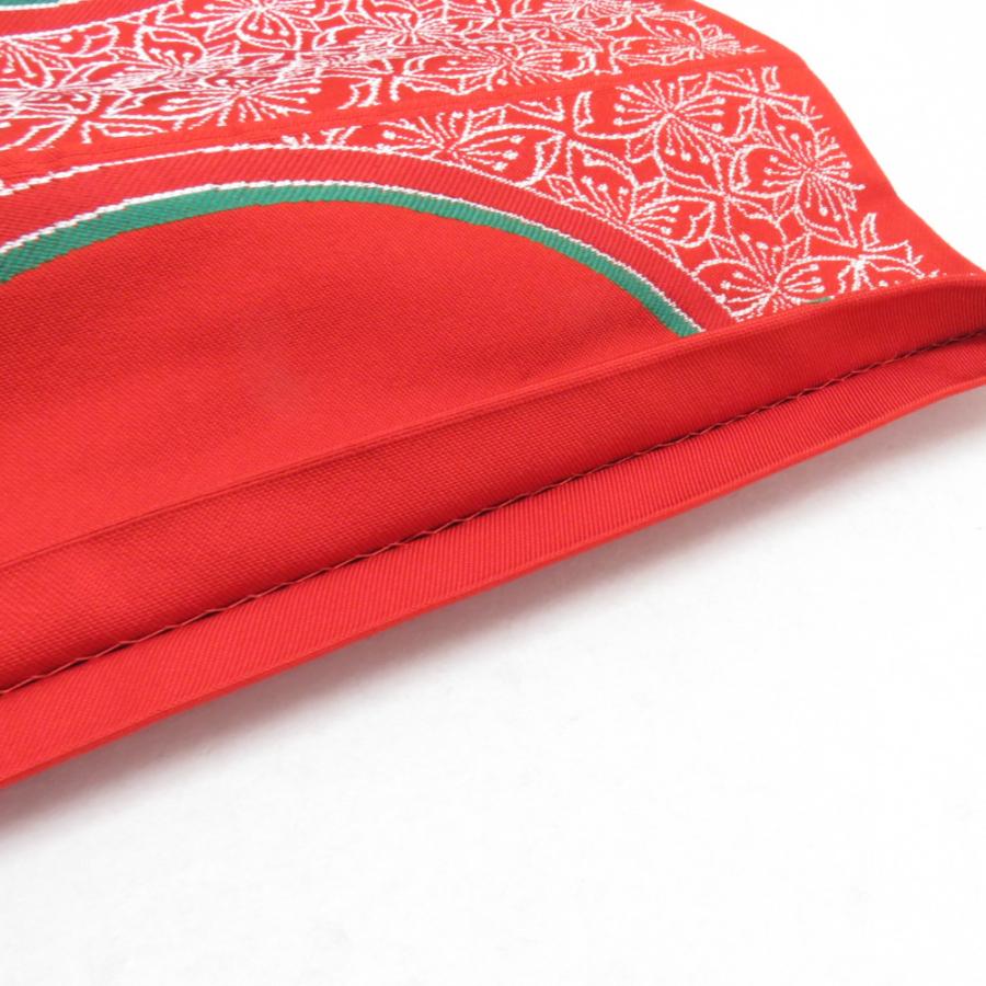 袋帯 花に丸文様 橙色 正絹 六通柄 カジュアル 仕立て上がり 着物帯 長さ420cm |  | 09