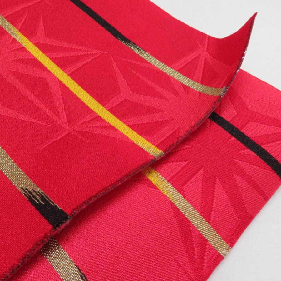 浴衣帯 3本セット ポリエステル100% イエロー レッド 麻の葉 無地 袴下帯 半巾帯 細帯 洗える 仕立て上がり 長さ360cm |  | 05