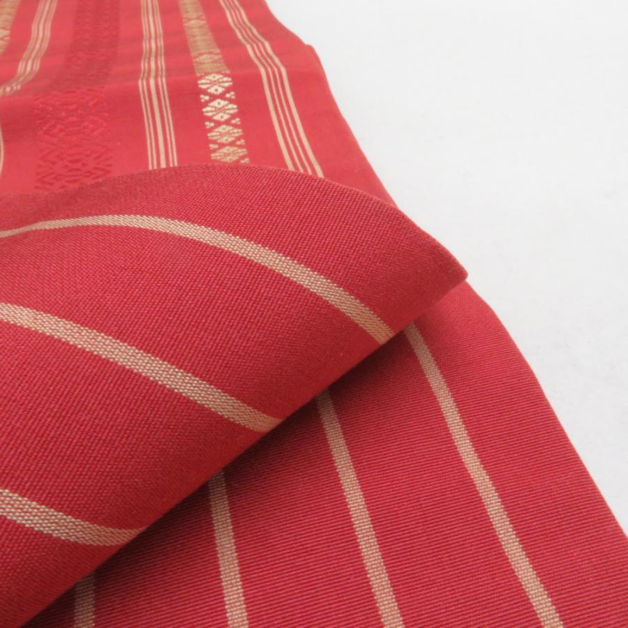 博多織 半幅帯 献上柄 臙脂色 正絹 半巾帯 小袋帯 仕立て上がり 長さ360cm |  | 05