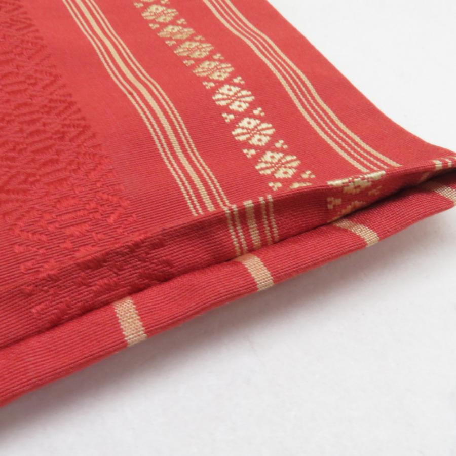 博多織 半幅帯 献上柄 臙脂色 正絹 半巾帯 小袋帯 仕立て上がり 長さ360cm |  | 07