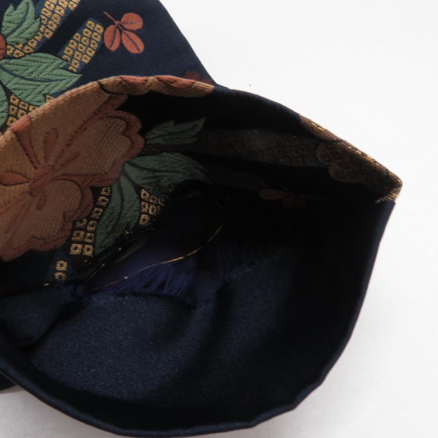 半幅帯 ポリエステル 桜柄 紺色 洗える 半巾帯 着物帯 長さ390cm |  | 07