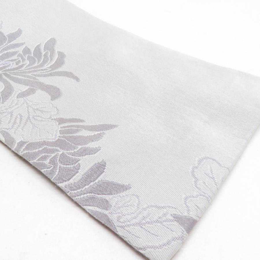 半幅帯 ポリエステル 乱菊柄 灰色 紫色 洗える 半巾帯 着物帯 長さ390cm |  | 07