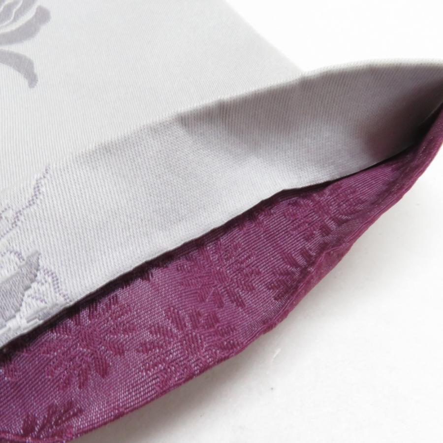 半幅帯 ポリエステル 乱菊柄 灰色 紫色 洗える 半巾帯 着物帯 長さ390cm |  | 08