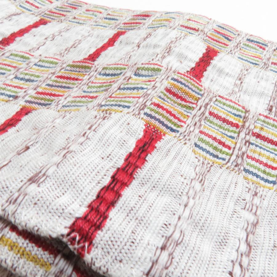 半幅帯 紬さがの 白茶色 米沢織 木綿 日本製 細帯 小袋帯 半巾帯 長さ350cm |  | 04