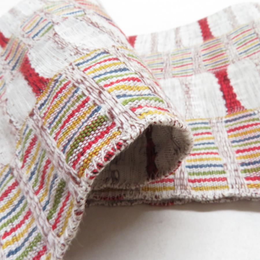 半幅帯 紬さがの 白茶色 米沢織 木綿 日本製 細帯 小袋帯 半巾帯 長さ350cm |  | 05