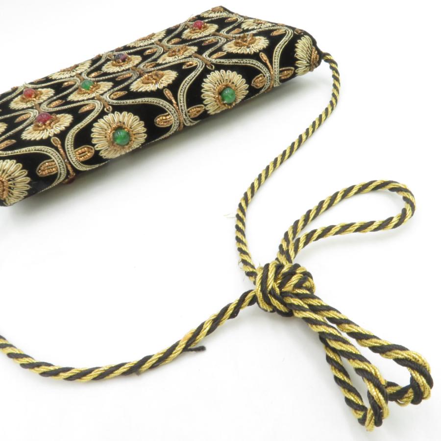 和装バッグ ビーズバッグ 2点セット ブラック ハンドバッグ パーティーバッグ レトロ 着物バッグ 洋装 和小物 |  | 05