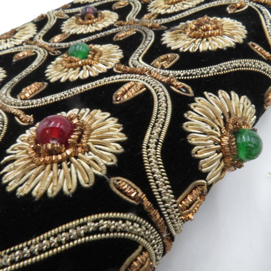 和装バッグ ビーズバッグ 2点セット ブラック ハンドバッグ パーティーバッグ レトロ 着物バッグ 洋装 和小物 |  | 06