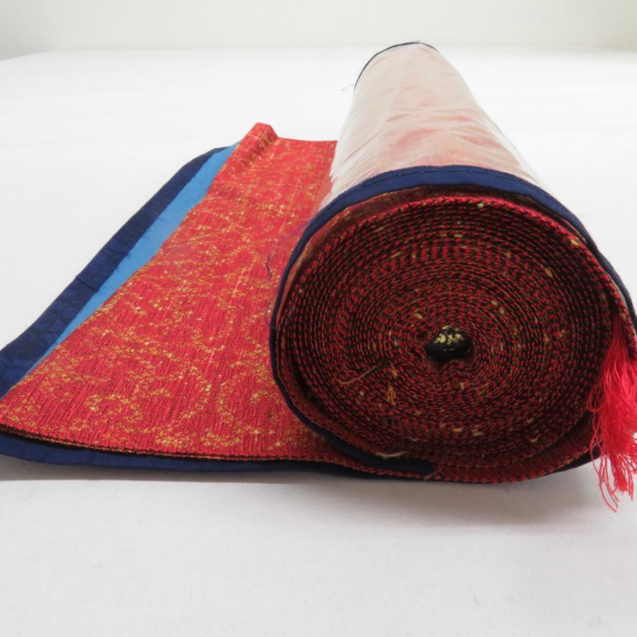 反物 着尺 洛趣織 ウール 絹 交織 赤色 幾何学 未仕立て 女性着物用 着物生地 普段きもの カジュアル 長さ1200cm |  | 08