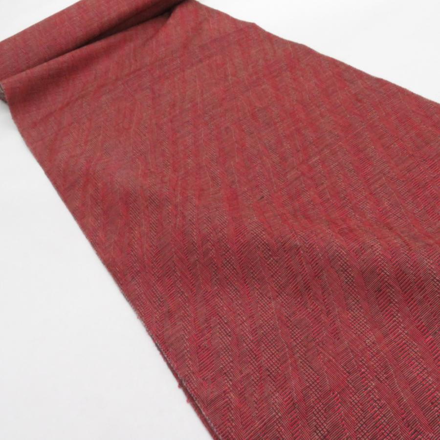 反物 着尺 ウール レーヨン 交織 赤色 幾何学 糸止め有 未仕立て 女性着物用 着物生地 普段きもの カジュアル 長さ1200cm |  | 01