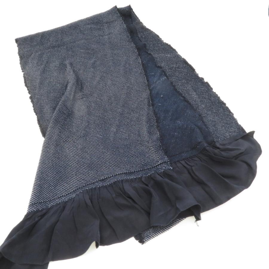 男帯 総絞り 大人用 兵児帯 正絹 紺色 カジュアル メンズ へこ帯 男物 鹿の子 しぼり 普段着物用 長さ260cm | 