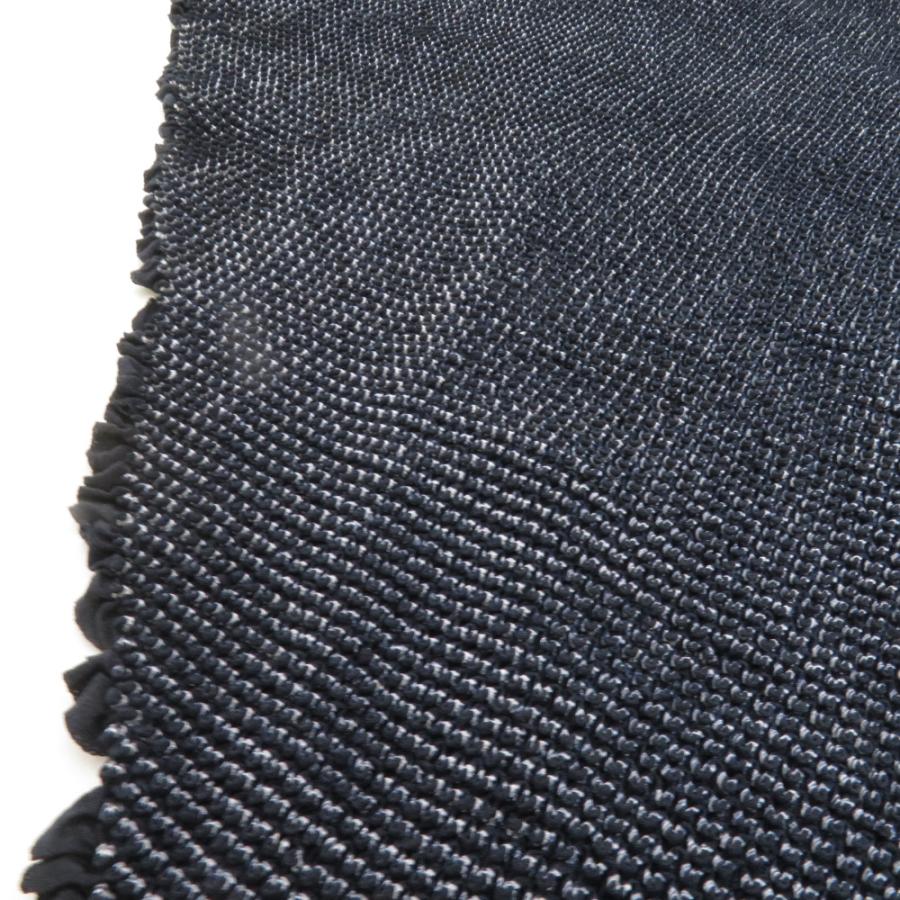 男帯 総絞り 大人用 兵児帯 正絹 紺色 カジュアル メンズ へこ帯 男物 鹿の子 しぼり 普段着物用 長さ260cm |  | 03