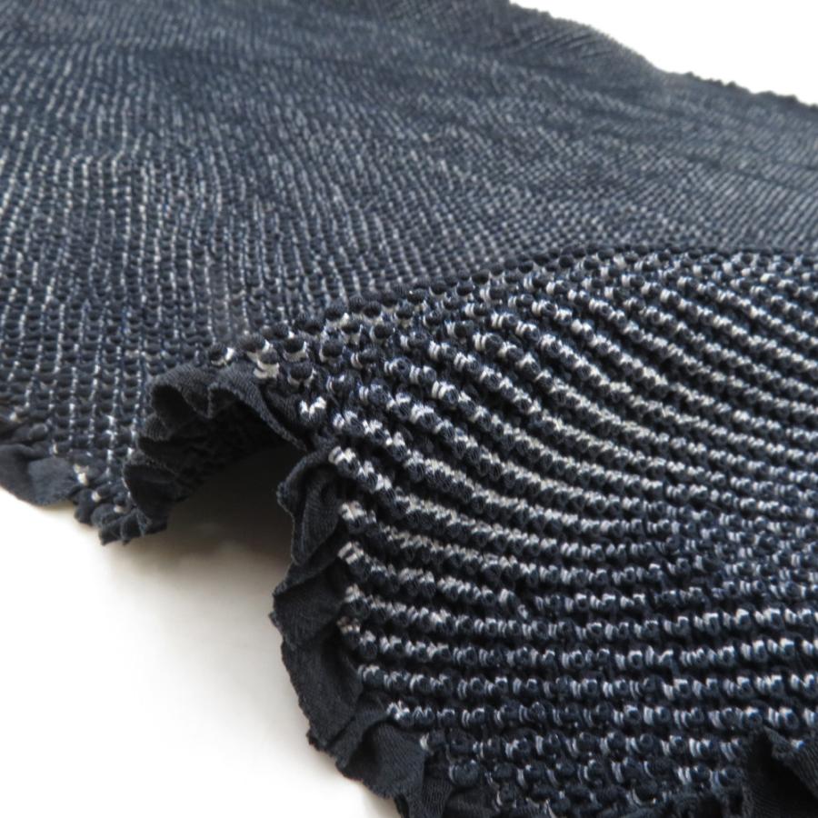 男帯 総絞り 大人用 兵児帯 正絹 紺色 カジュアル メンズ へこ帯 男物 鹿の子 しぼり 普段着物用 長さ260cm |  | 04