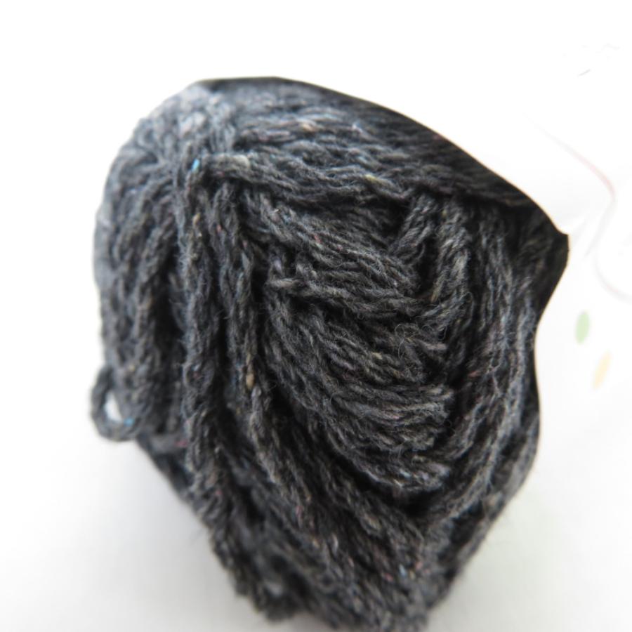 毛糸 ご縁ですシリーズ ? ネップツイード 10玉セット 1玉25ｇ 約58ｍ ブラック/グレー系 日本製 ごしょう産業 未使用品 |  | 02