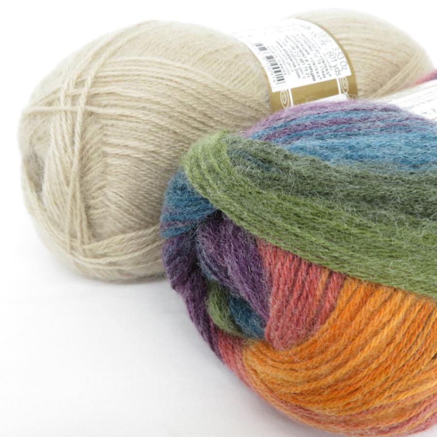 毛糸 開封品 alize Angora Gold Batik アリゼ アンゴラ ゴールド バティックで編む チェック模様のマフラー |  | 01