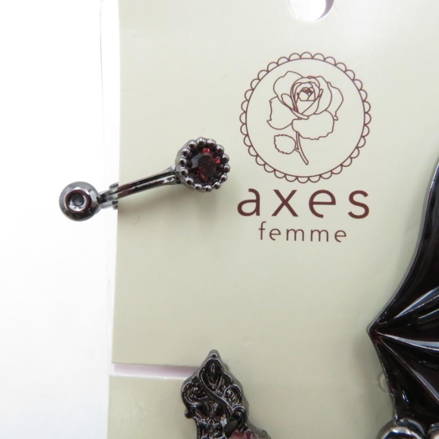 axes femme アクシーズファム イヤリング 繊翳の薔薇十字イヤリング Shadow Veil Rose Cross Earrings 黒 未使用品 | axes femme | 02