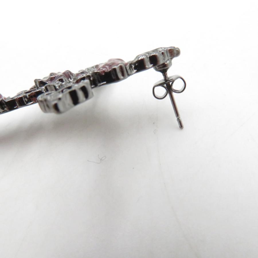 axes femme アクシーズファム イヤリング 繊翳の薔薇十字イヤリング Shadow Veil Rose Cross Earrings 黒 未使用品 | axes femme | 06