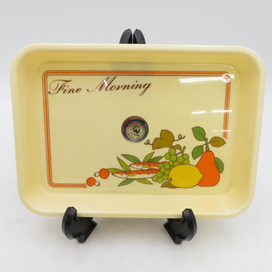 食器 昭和レトロ ワールド印 トレイ お盆 フルーツ柄×3 ブルー ムーン りんご型 小物入れ シルバー プレート×5 |  | 03