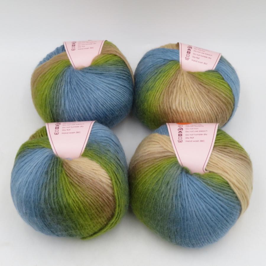 毛糸 Louisa Harding Amitola Grande 4玉 523番色 100g玉巻 マルチカラー 未使用品【中古】 毛糸 Louisa Harding Amitola Grande 4玉 523番色 100g玉巻 マルチ