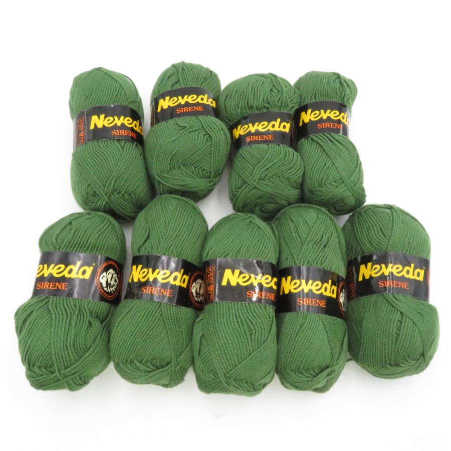 毛糸 Neveda SIRENE 9玉セット 純毛ウール100% 並太 1玉50g 約145m オランダ製 グリーン 編み物 並太 秋冬 海外毛糸 | 