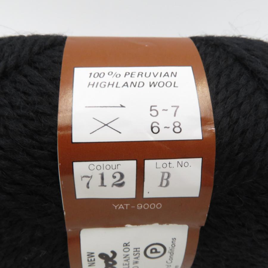 毛糸 INCA-WOOL M インカウール 並太 ブラック 9玉セット 純毛100% ペルー産 1玉50g 約80m 編み物 秋冬 |  | 03