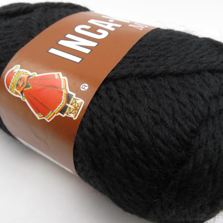 毛糸 INCA-WOOL M インカウール 並太 ブラック 9玉セット 純毛100% ペルー産 1玉50g 約80m 編み物 秋冬 |  | 04