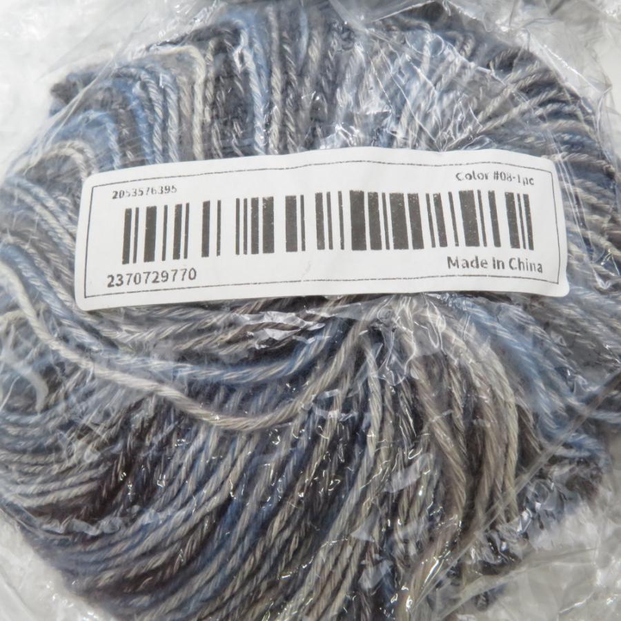 毛糸 100％コットン糸 6玉セット 2色ミックス 段染め 編み物 手編み 綿糸 １玉50ｇ 春夏 未使用品 |  | 02