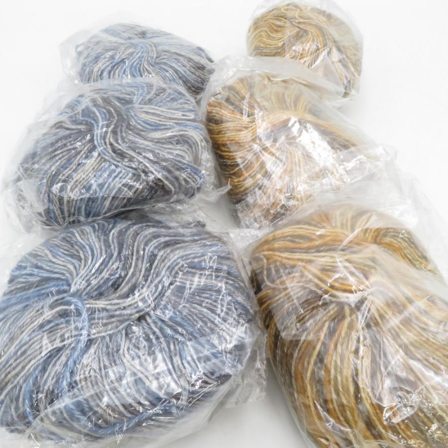 毛糸 100％コットン糸 6玉セット 2色ミックス 段染め 編み物 手編み 綿糸 １玉50ｇ 春夏 未使用品 |  | 03