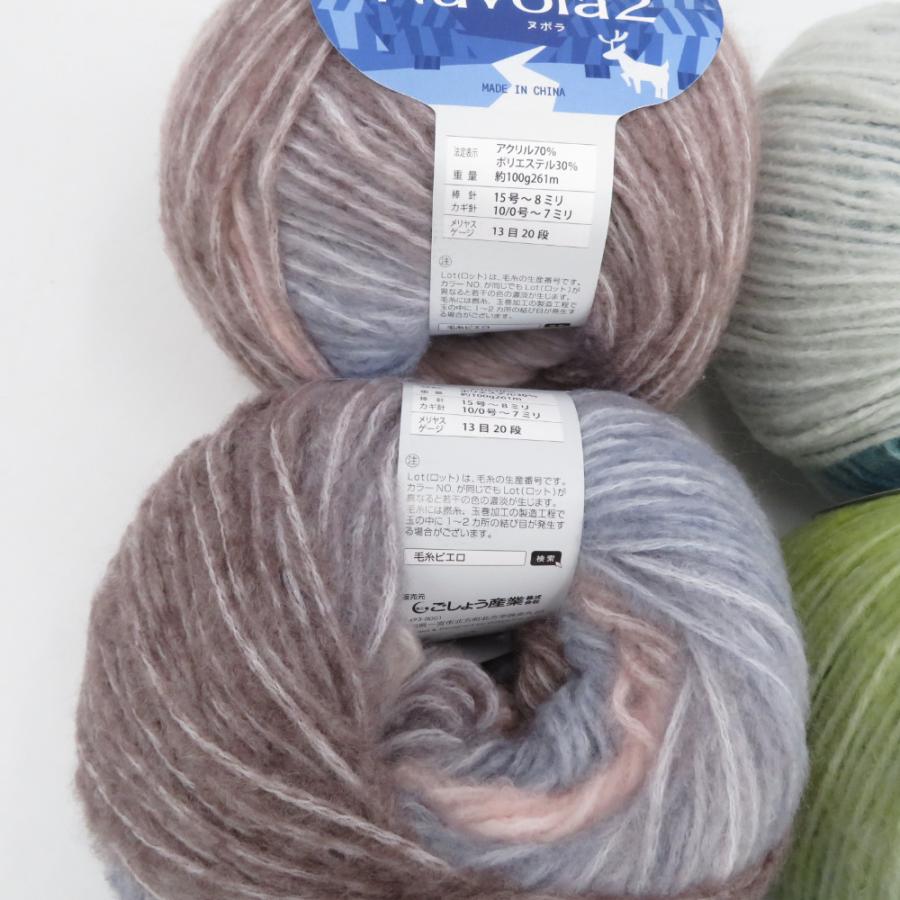 毛糸 毛糸ピエロ ヌボラ2 超極太 8玉セット 102番色から105番色 1玉100g 約261ｍ グラデーション アクリル 秋冬 未使用品 |  | 07