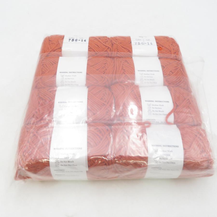 毛糸 Happy Cotton ハッピーコットン 8玉セット 756番色 チェスナット コットン アクリル 編み物 並太 春夏 海外毛糸 未使用品 |  | 01