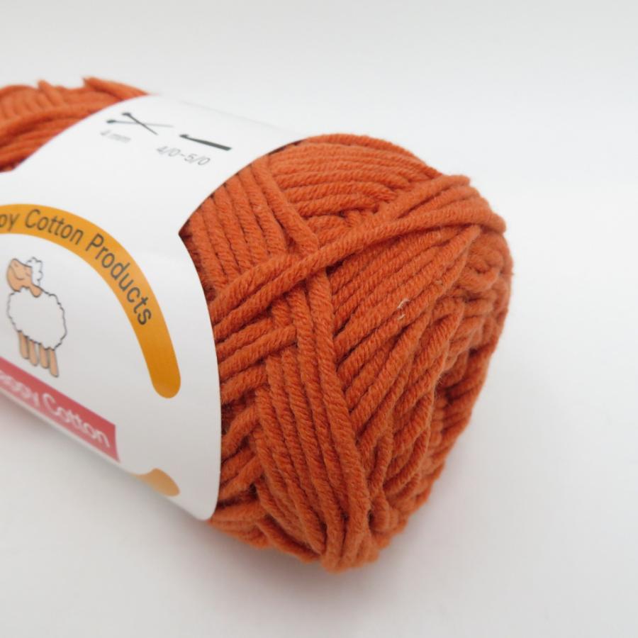 毛糸 Happy Cotton ハッピーコットン 8玉セット 756番色 チェスナット コットン アクリル 編み物 並太 春夏 海外毛糸 未使用品 |  | 05