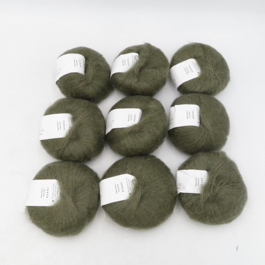 毛糸 Knitting for Olive Soft Silk Mohair 9玉 Dusty Olive 25g玉 モヘア 未使用品 |  | 01