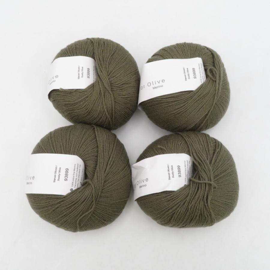 毛糸 Knitting for Olive Merino 4玉 Dusty Olive 50g玉 Oeko-Tex認証 未使用品 |  | 01