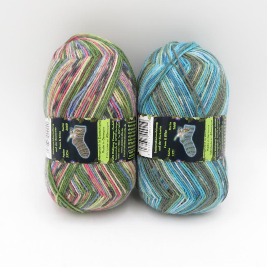 毛糸 Opal オパール Feen & Elfen(復刻版) 5521番色 5524番色 2玉セット 4ply 100g玉巻 ソックヤーン 未開封 未使用品 |  | 01