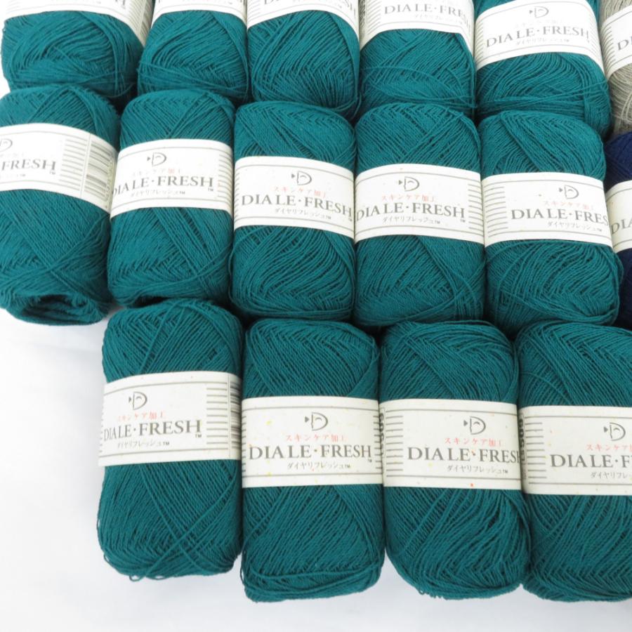 ダイヤモンド毛糸 毛糸 ダイヤリフレッシュ 39玉セット スキンケア加工 1玉25g 約180ｍ 東洋紡 機械編み 中細 かぎ針 秋冬 未使用品 |  | 02