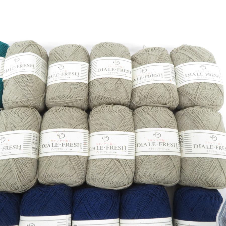 ダイヤモンド毛糸 毛糸 ダイヤリフレッシュ 39玉セット スキンケア加工 1玉25g 約180ｍ 東洋紡 機械編み 中細 かぎ針 秋冬 未使用品 |  | 03