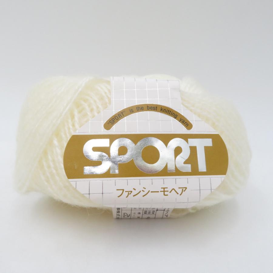 毛糸 SPORT スポートファンシーモヘア 10玉セット ホワイト アクリル モヘア 1玉40g 約145m 秋冬 |  | 01