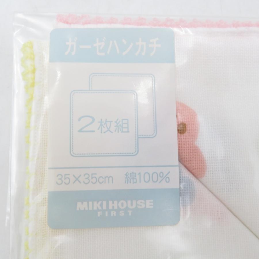ハンカチ ガーゼハンカチ 日本製 MIKIHOUSE ミキハウス 綿100％ 35×35cm アニマル柄 2枚組×6セット 未使用品 |  | 07