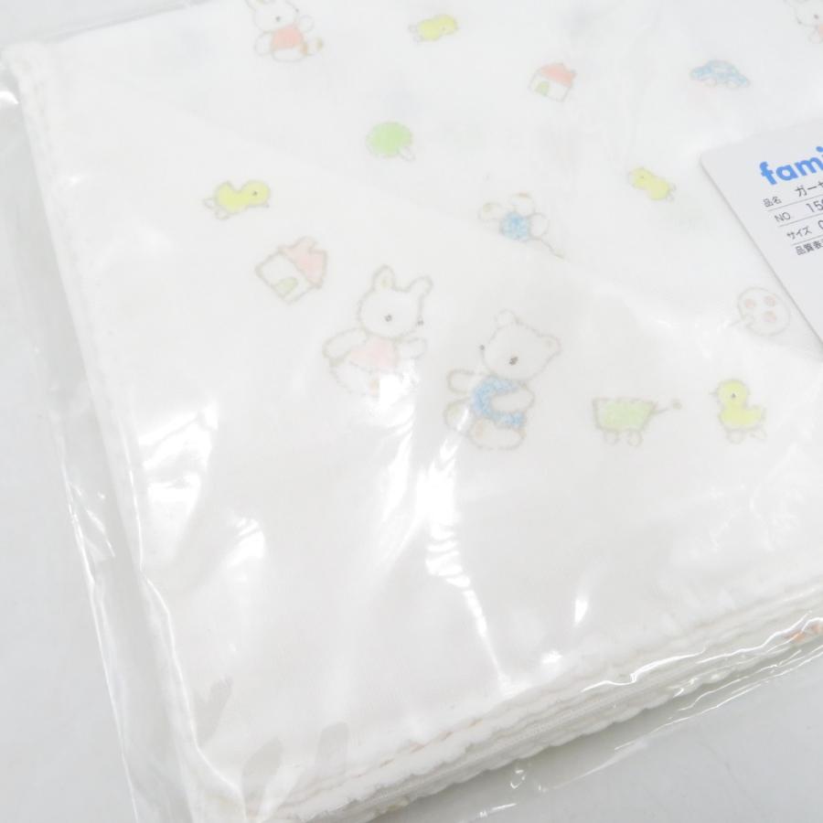 ハンカチ ガーゼハンカチ 日本製 familiar ファミリア ベビー 綿100％ 32.5×32.5cm ホワイト 2枚組×4セット 未使用品 |  | 03