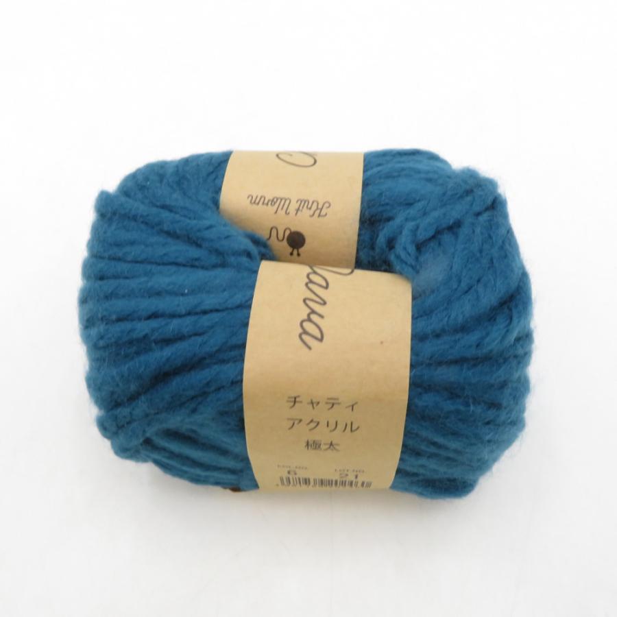 毛糸 原ウール Knitworm Chatea チャティアクリル 極太 10玉セット 6番色 アクア 1玉30g 約31m アクリル100% 秋冬 未使用品 |  | 02