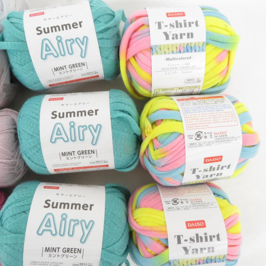 DAISO ダイソー 毛糸 27玉 アソートセット ウール アクリル コットン もこもこなど 春夏秋冬おまとめ |  | 06