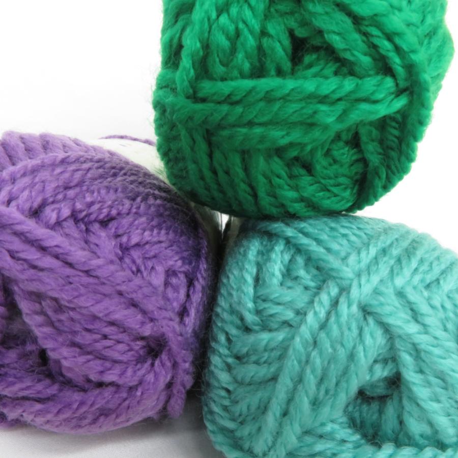 毛糸 LOVE＆Knit  マイホビーL 極太 15玉セット 1玉40ｇ 48ｍ アクリル100％ グリーン パープル系 未使用品 |  | 02