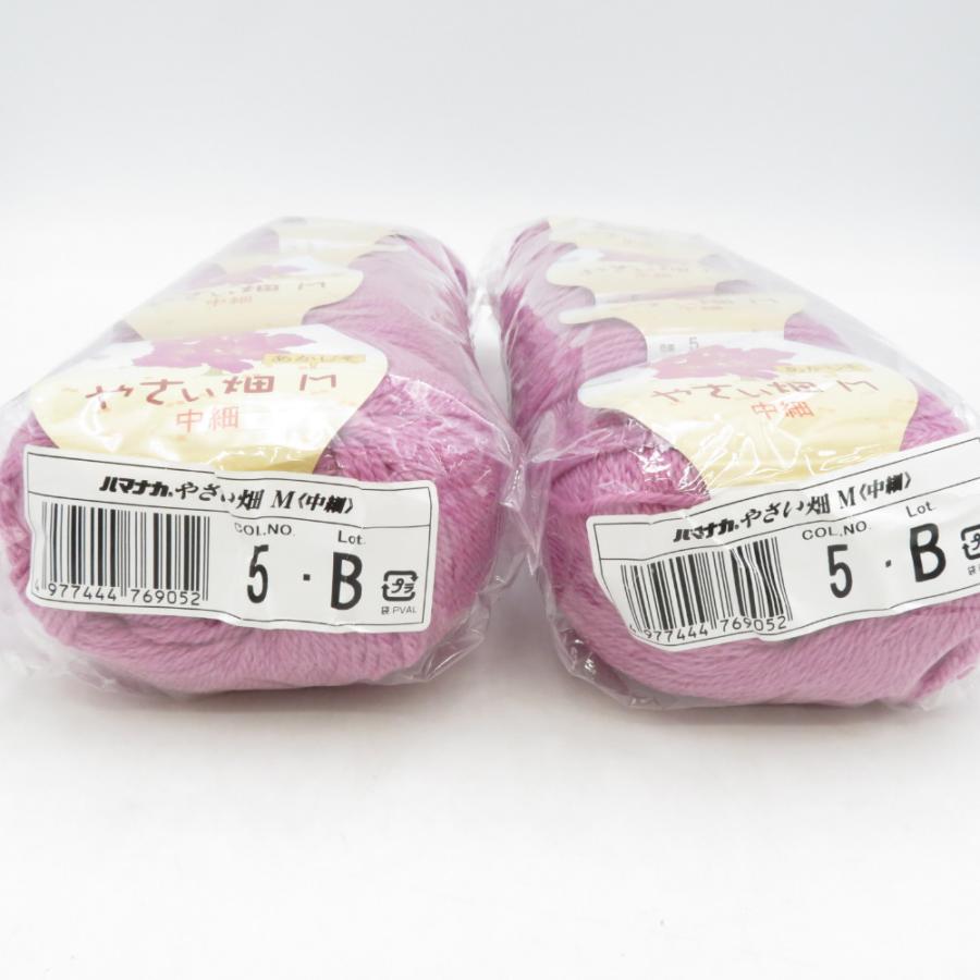 ハマナカ 毛糸 やさい畑 M 中細 10玉セット 5番色 あかじそ 1玉40g玉巻 約146m メリノウール100％ 日本製 秋冬 未使用品 | ハマナカ | 01