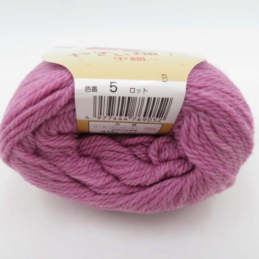 ハマナカ 毛糸 やさい畑 M 中細 10玉セット 5番色 あかじそ 1玉40g玉巻 約146m メリノウール100％ 日本製 秋冬 未使用品 | ハマナカ | 03