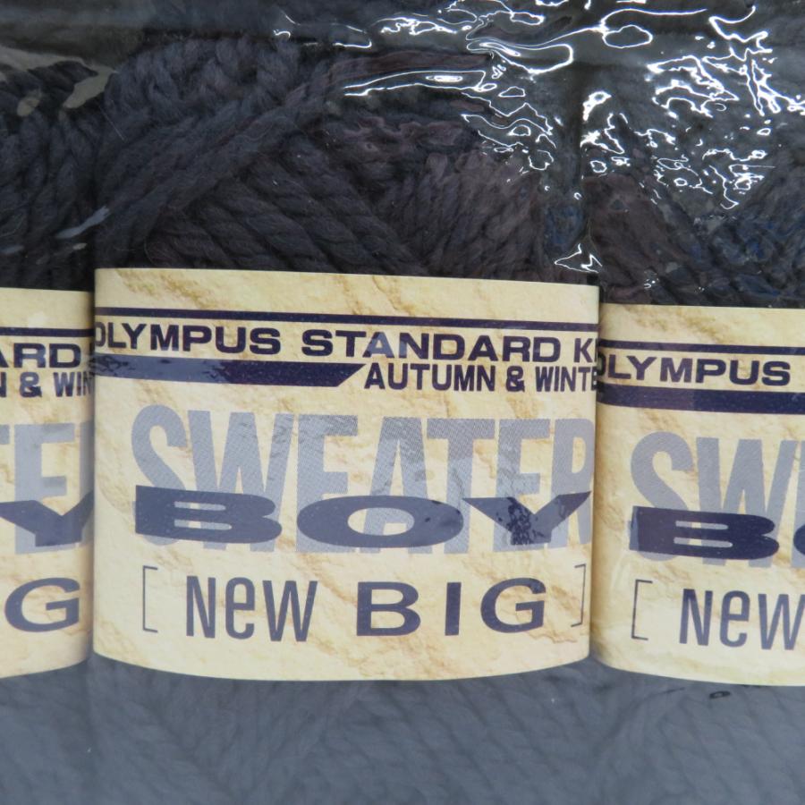 オリムパス製絲 毛糸 セーターボーイ New ビッグ 10玉セット 10番色 ダークグレー 1玉50g 約59ｍ ウール100% 超極太 編み物 秋冬 未使用 |  | 03