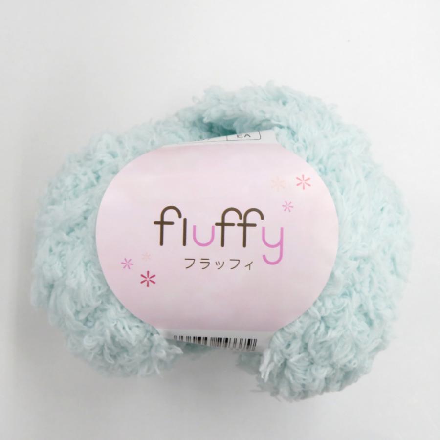 毛糸 フラッフィ 13玉セット 1玉30ｇ 28ｍ ホワイト みずいろ系 ポリエステル100％ 株式会社元廣 未使用品 |  | 05