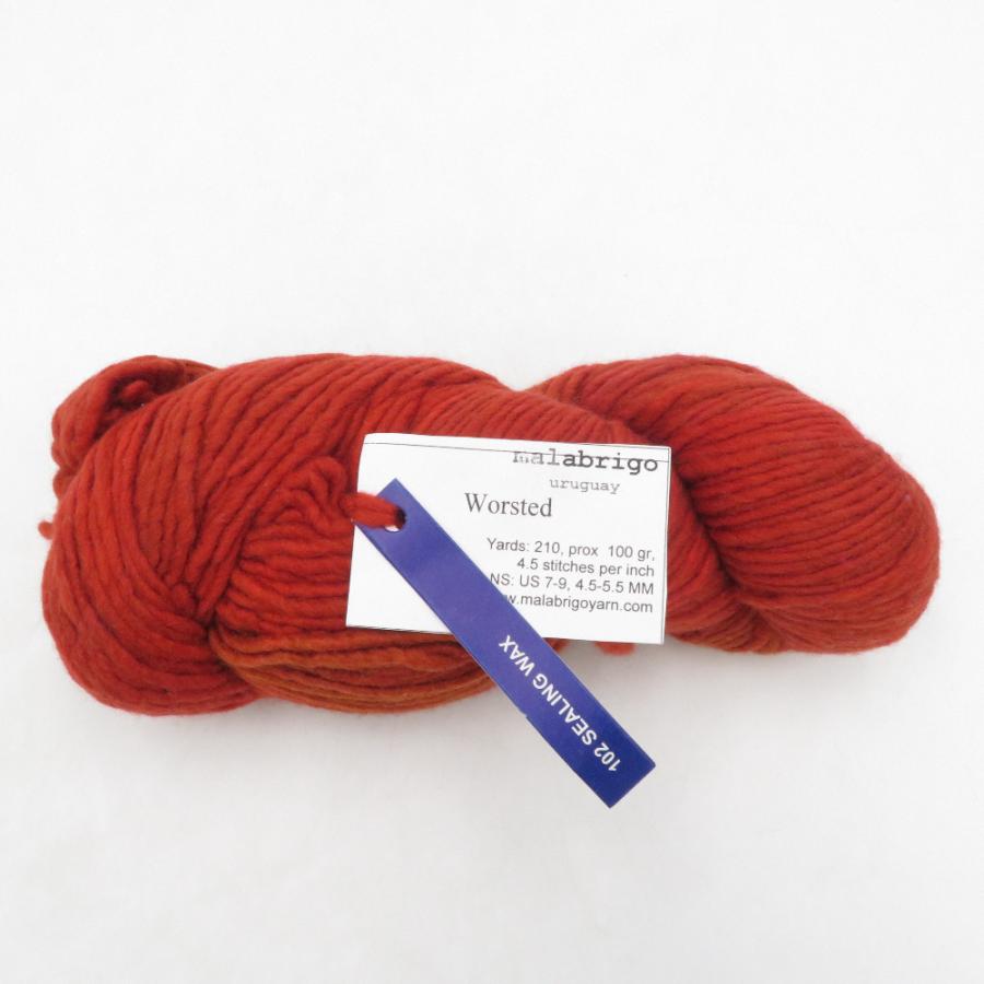 毛糸 malabrigo Worsted 1カセ 102 SEALING WAX 1カセ100g 約210ヤード 海外毛糸 未使用品 | 