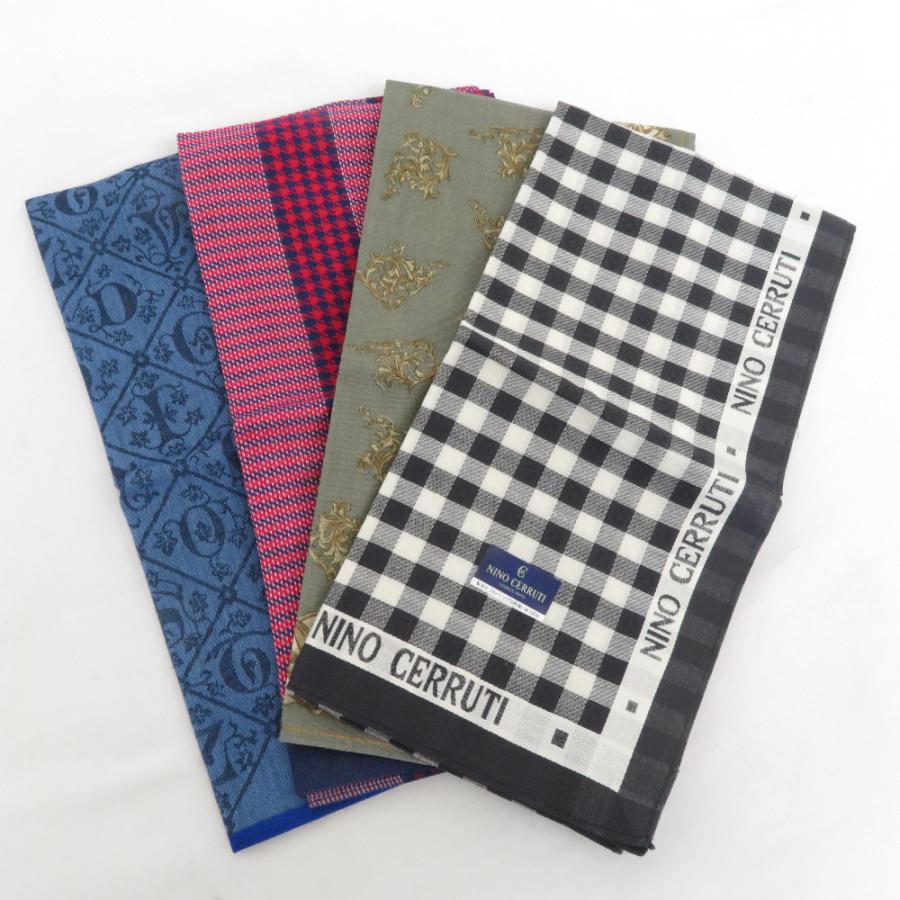 ハンカチ NINO CERRUTI 綿100％ 4枚セット 開封済未使用品 | 